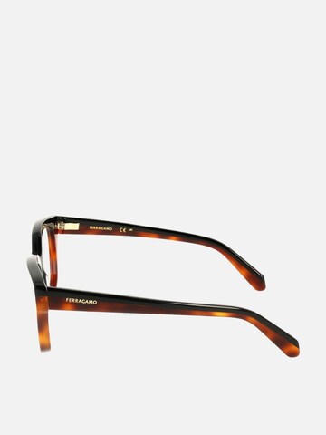 Occhiali da sole 'Ferragamo SF3023 Transparent red/dark red 51/18/140 WOMAN Eyewear Frame' di FERRAGAMO in nero