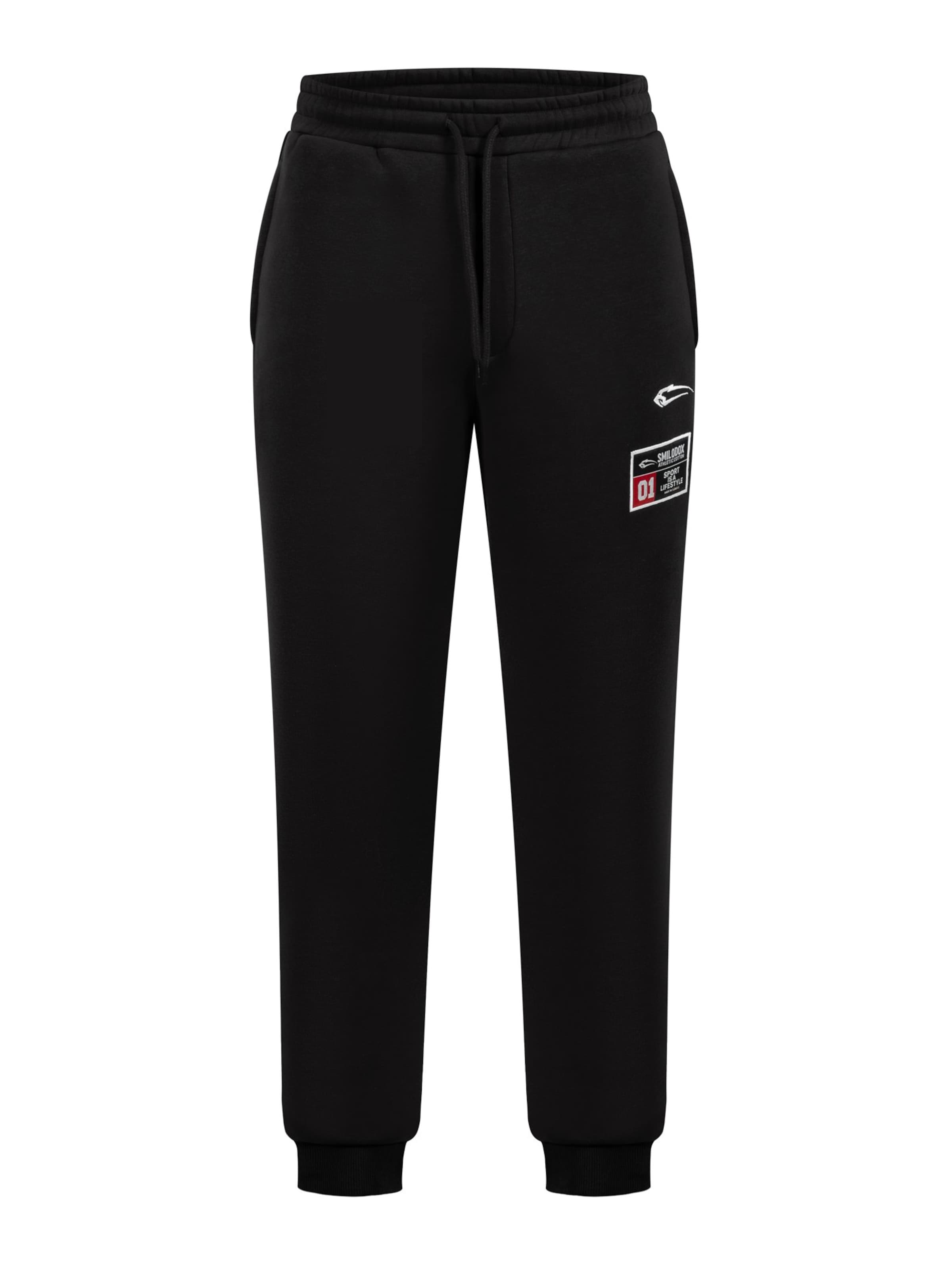 Pantalon 'Rayk' Smilodox en noir : devant