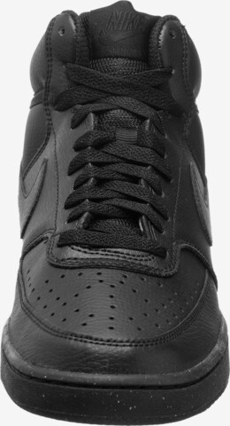 Nike Sportswear Korkeavartiset tennarit 'Court Vision Next Nature' värissä musta