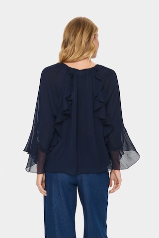 SAINT TROPEZ Blouse 'Mavis' in Blauw