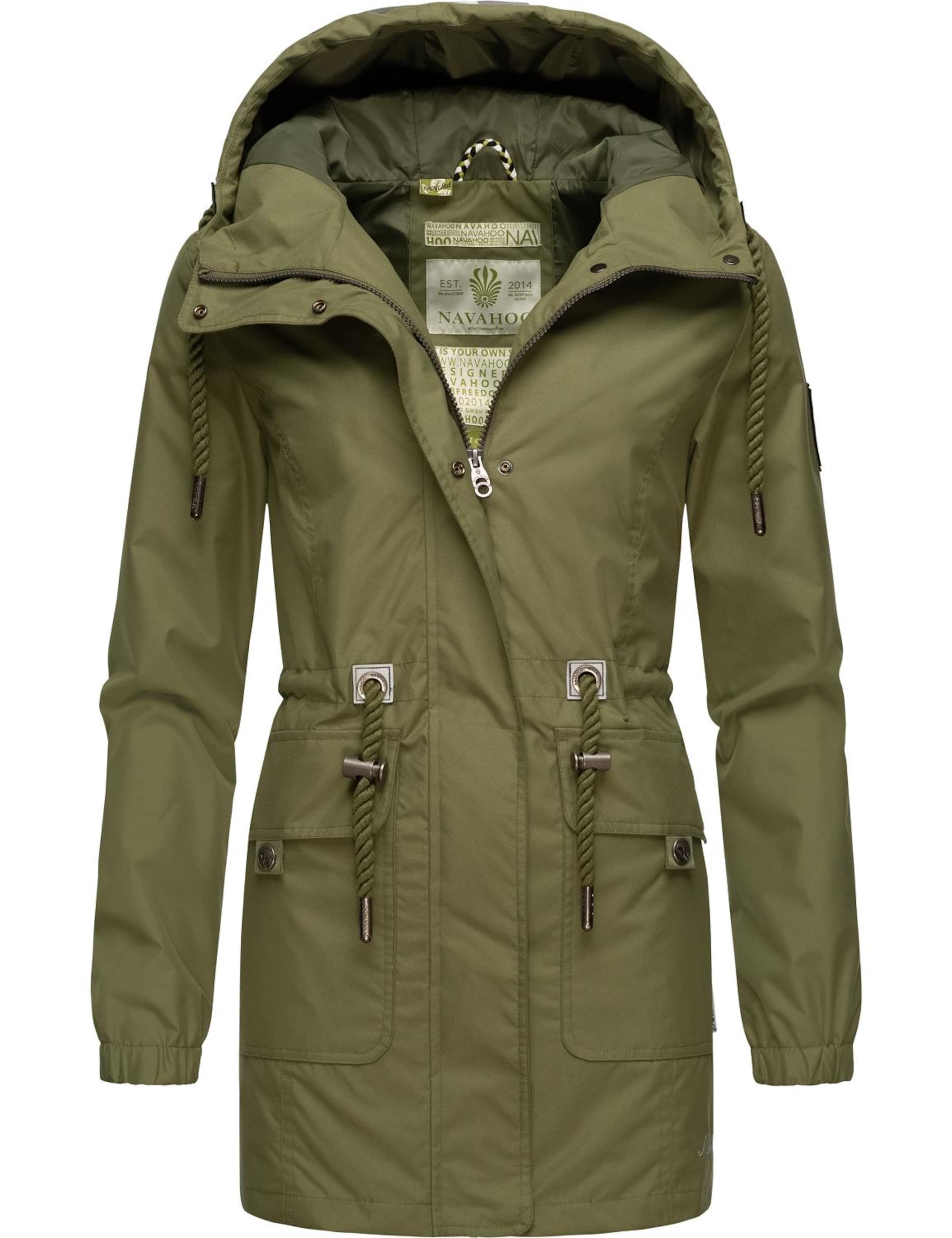 NAVAHOO Between-Seasons Parka &#x27;Neophee&#x27; in Green: front