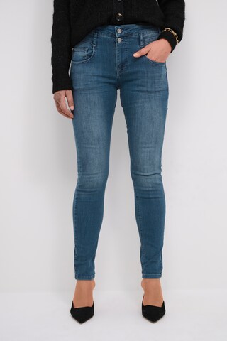 My Essential Wardrobe Slimfit Jeans in Blauw: voorkant