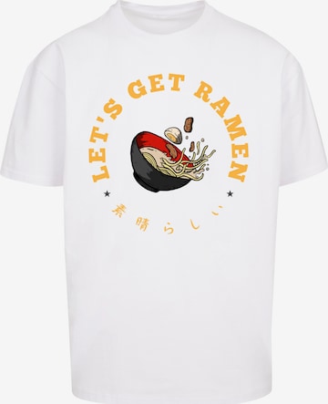 F4NT4STIC Shirt 'Lets get Ramen' in Wit: voorkant