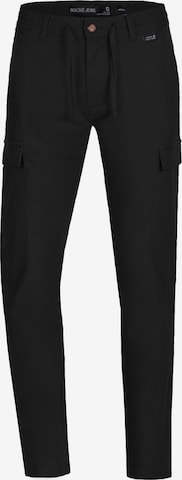 INDICODE JEANS Regular Cargo Pants ' Cagle ' in Black: front