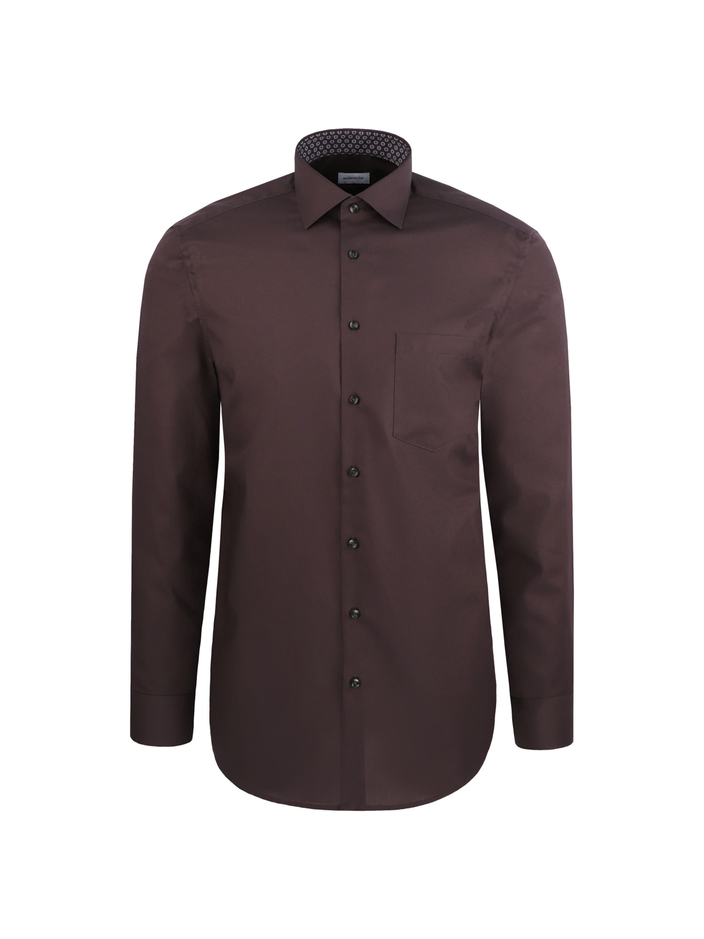 Chemise business SEIDENSTICKER en marron : devant