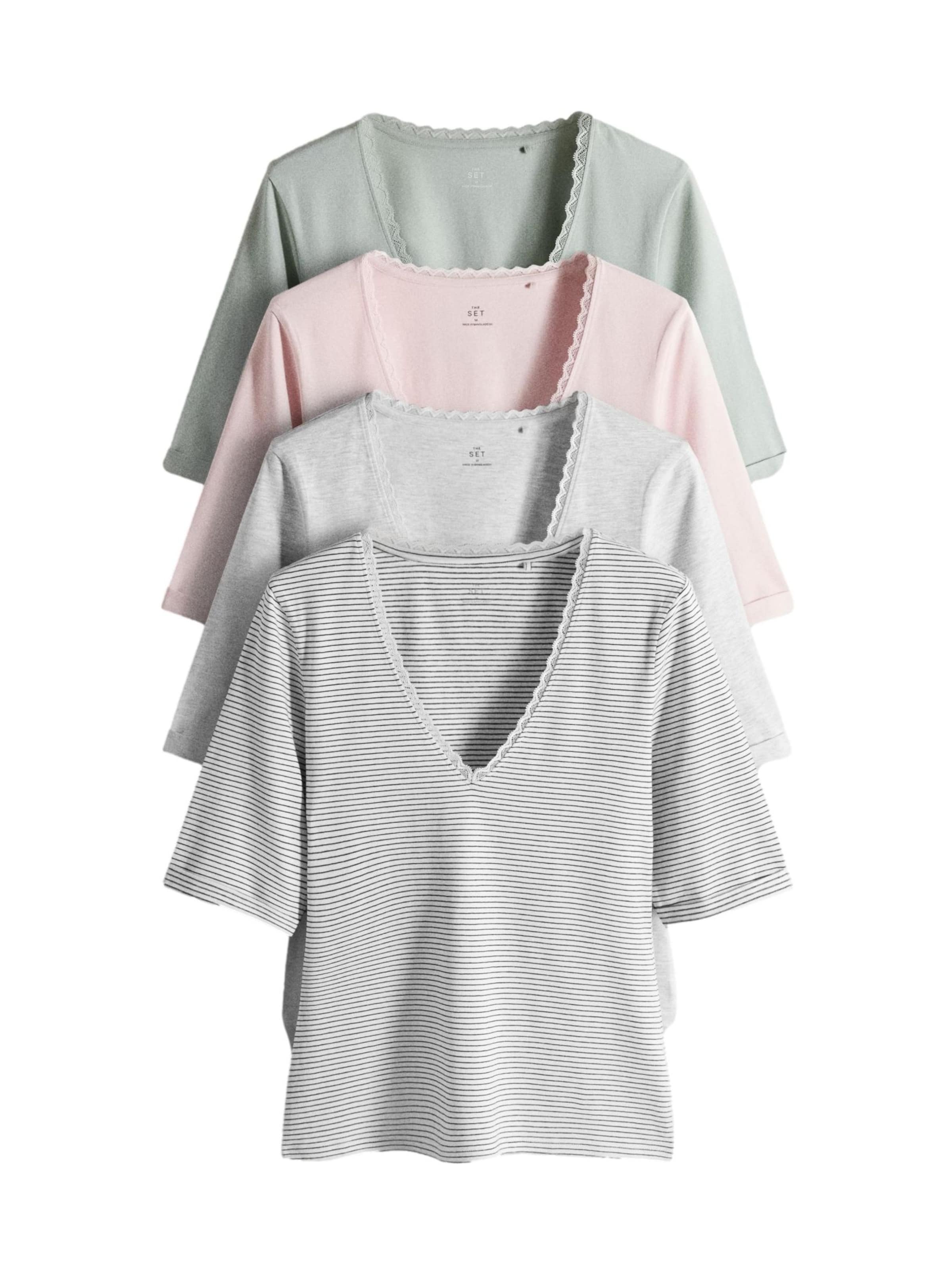 T-shirt The Set en gris : devant