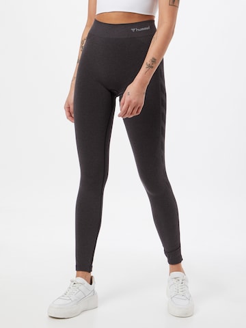 Hummel Skinny Sportbroek 'Ci' in Zwart: voorkant