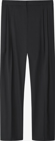 Adolfo Dominguez Wide leg Pleat-front trousers in Black: front