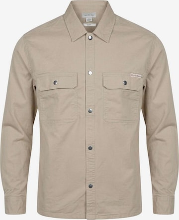Calvin Klein Jeans Regular fit Button Up Shirt 'LV04RE103G' in Beige: front