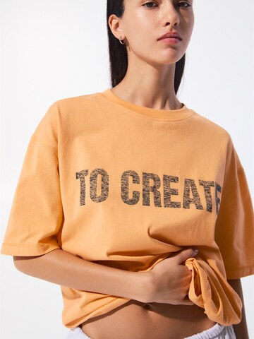 Pull&Bear T-shirt i orange