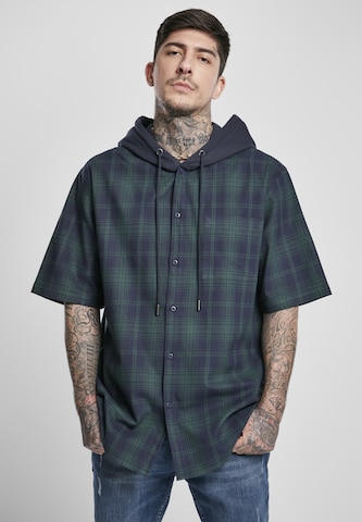 Coupe regular Chemise Urban Classics en bleu : devant