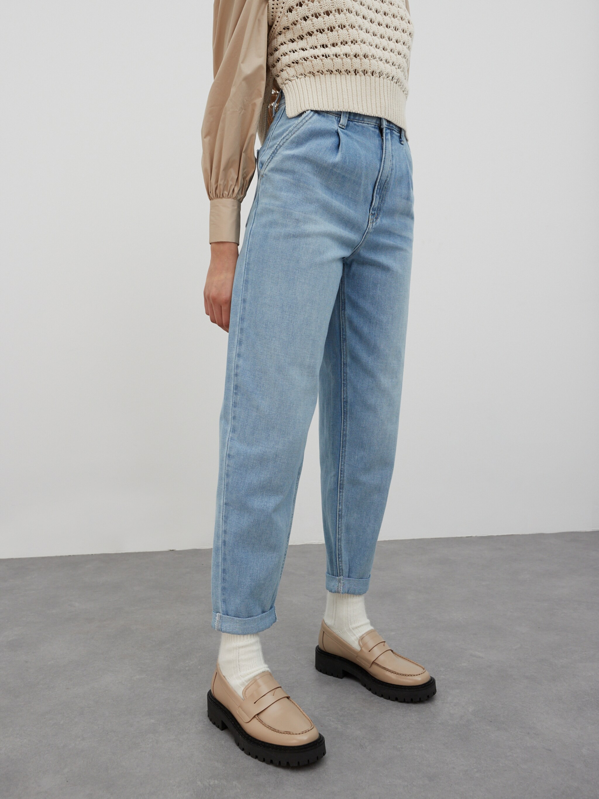 EDITED Producten Bandplooi jeans 'Chelsea' Blauw