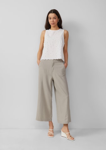 Wide Leg Pantalon QS en gris