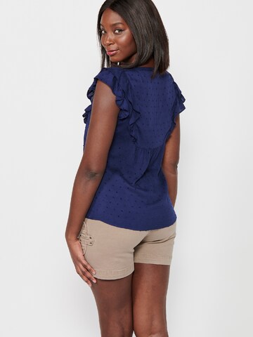 KOROSHI Bluse in Blau