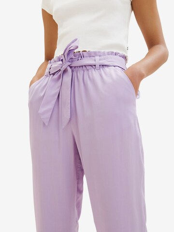 TOM TAILOR DENIM Regular Trousers in Purple