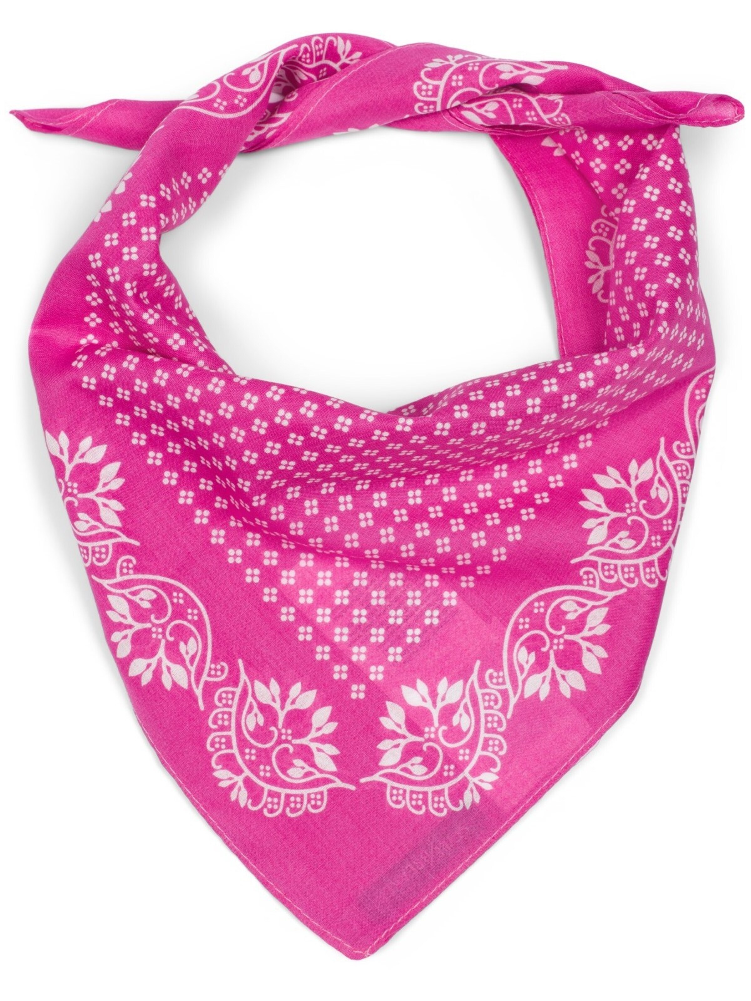 styleBREAKER Shawl 'Baumwolle Dreieckstuch mit Blümchen Muster' in Pink