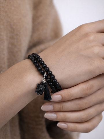 COLLEZIONE ALESSANDRO Bracelet 'Tartaruga' in Black: front