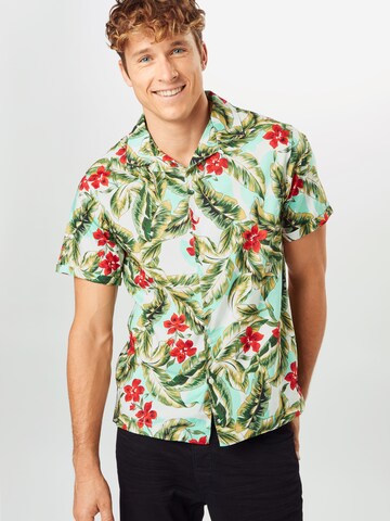 Superdry Regular fit Overhemd 'Hawaiian' in Groen: voorkant