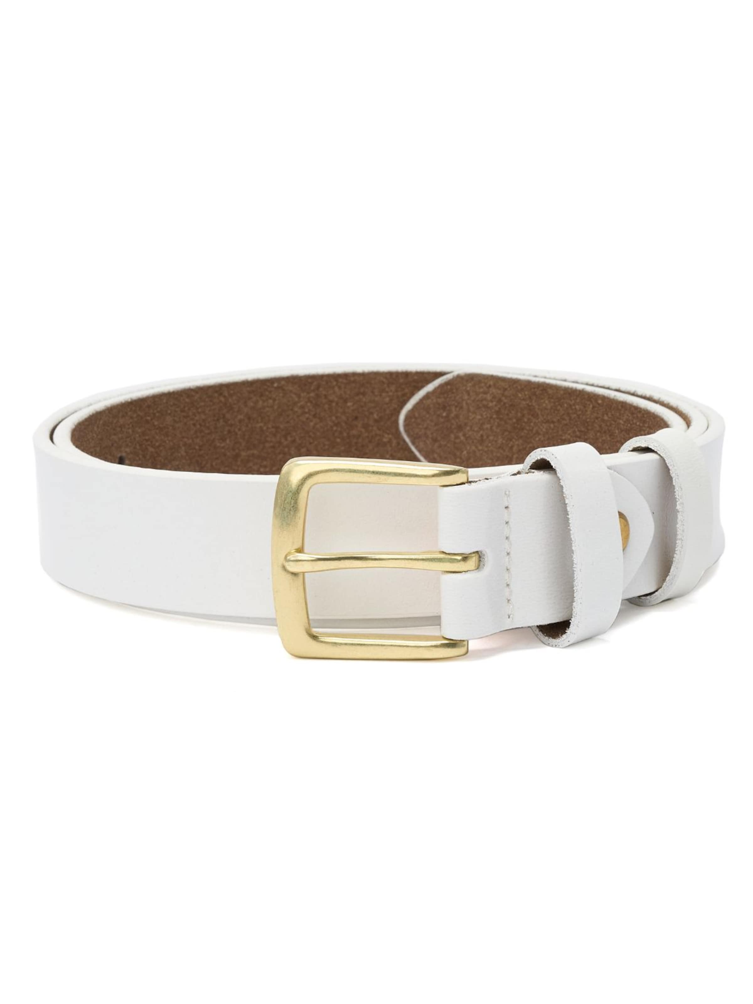 jolar Belt 'GENUINE' in White: front