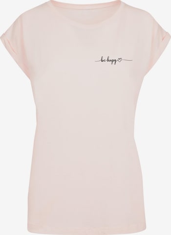 Merchcode Shirt 'Be Happy' in Pink: front