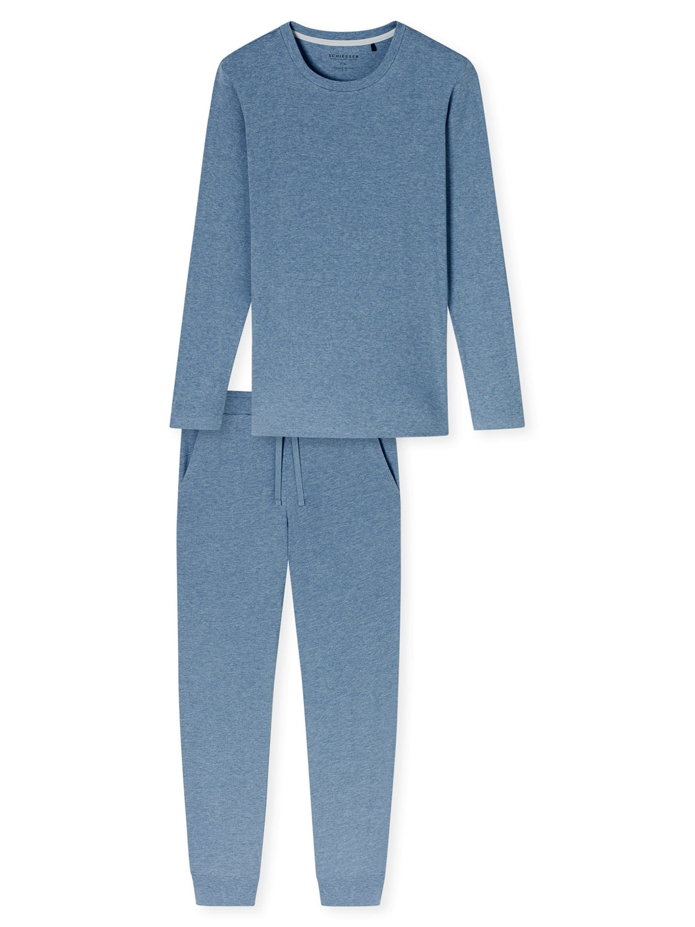 Pyjama long SCHIESSER en bleu : devant
