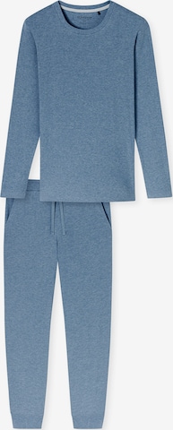SCHIESSER Pajamas long in Blue: front