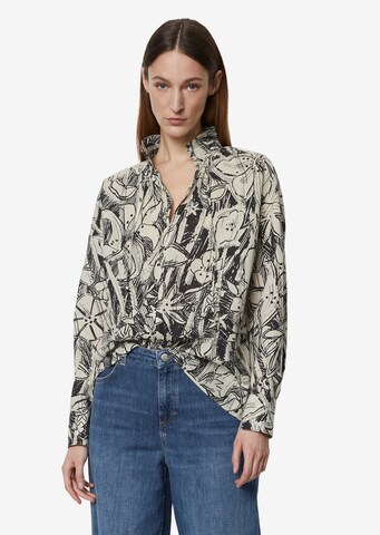 Marc O'Polo Blouse in Wit: voorkant