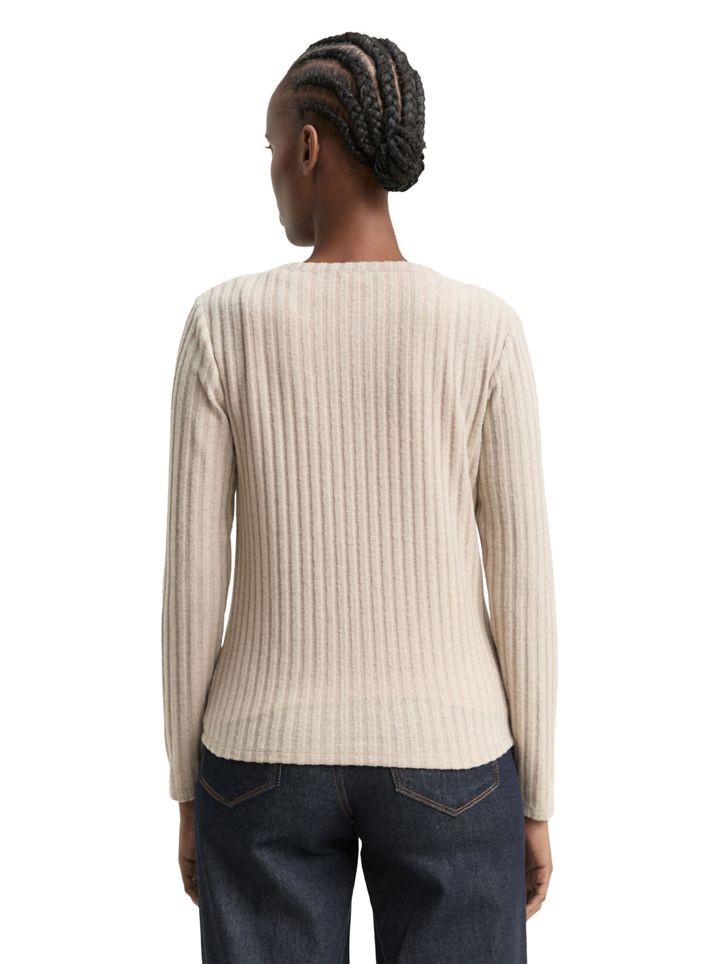 TOM TAILOR DENIM Вязаная кофта в Бежевый