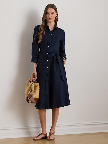 Rochie tip bluză de la Lauren Ralph Lauren pe albastru: față