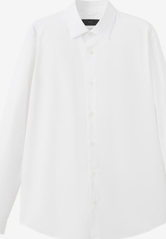MANGO MAN Regular fit Button Up Shirt 'Palmar' in White: front