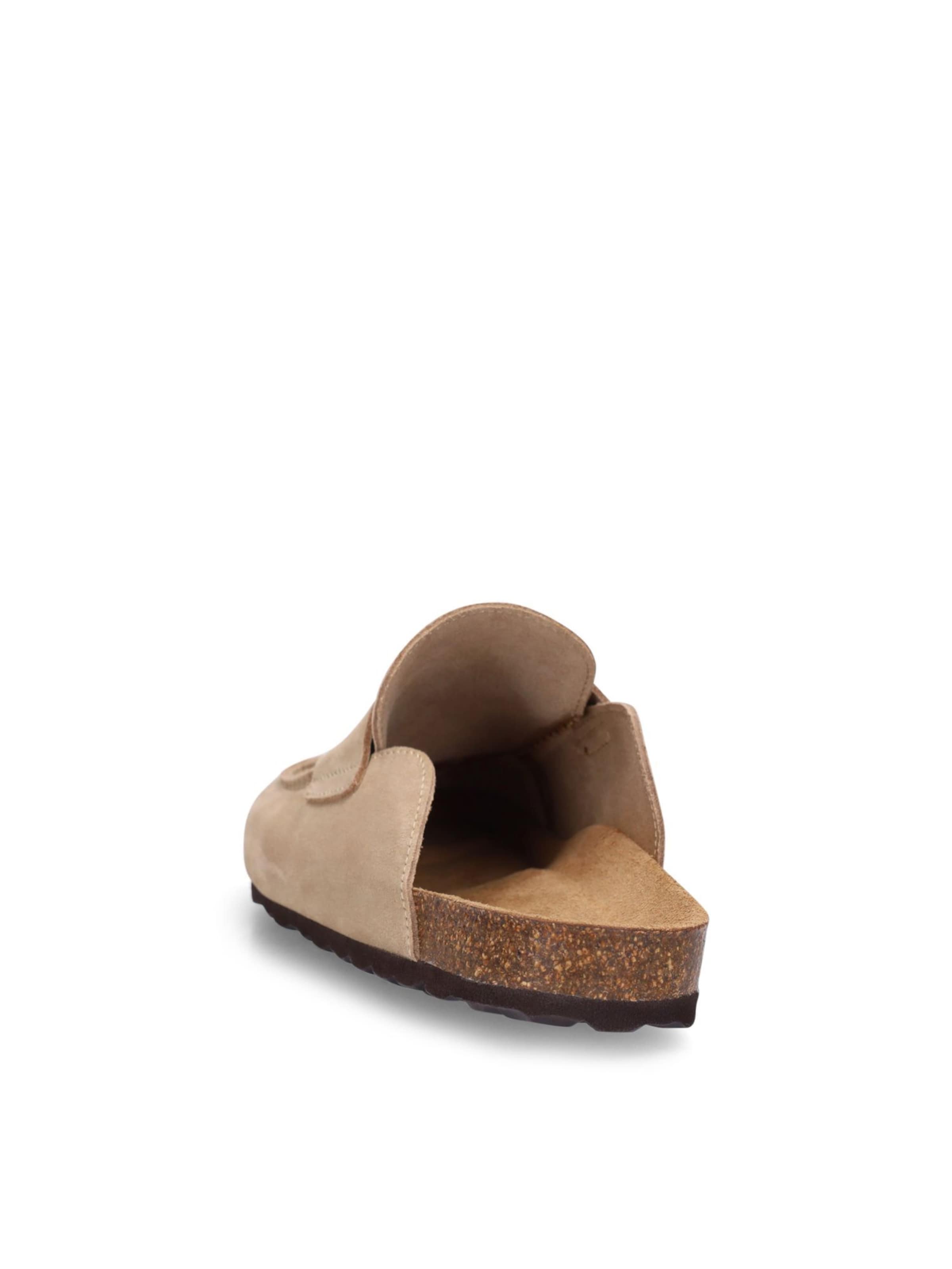 MANFIELD Pantolette in Beige