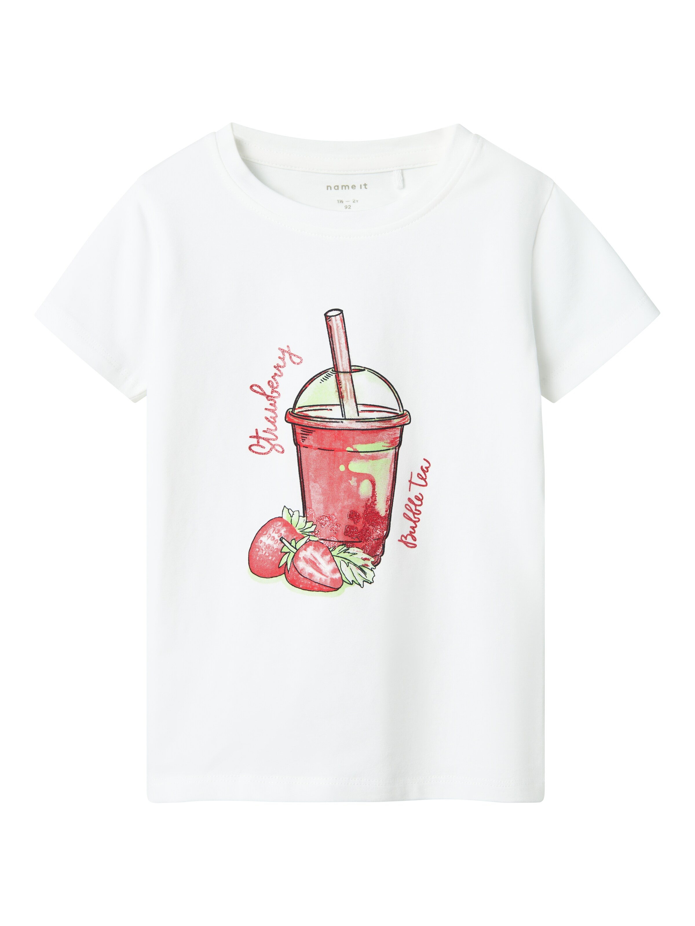 Maglietta 'NMFFoji' di NAME IT in bianco: frontale