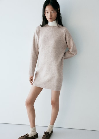 MANGO Knit dress 'TALDORA' in Grey: front