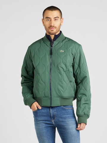 LACOSTE Демисезонная куртка в Зеленый: спереди
