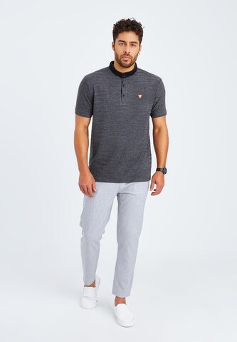 Leif Nelson T-Shirt Polo in Grau