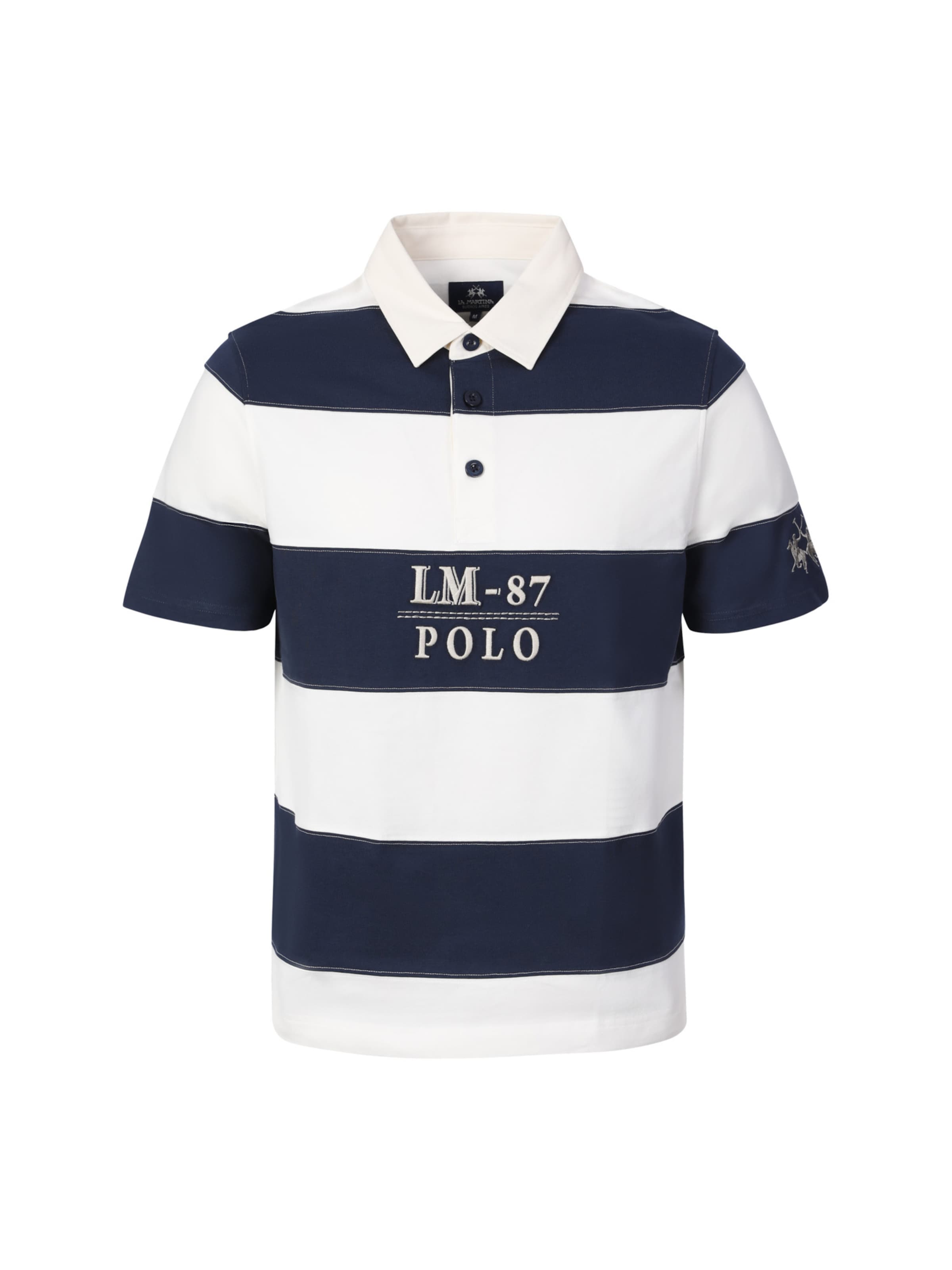 La Martina - Camiseta en azul: frente