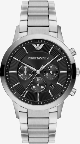 Emporio Armani Zegarek analogowy w kolorze srebrny: przód