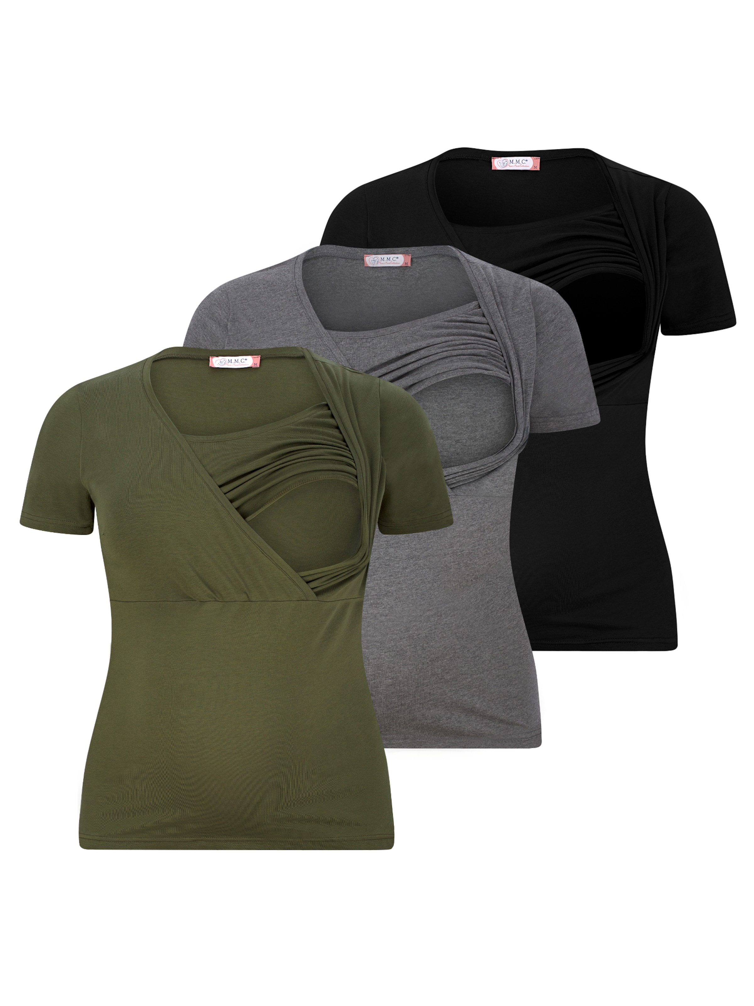 M.M.C. Shirt 'Stillshirt Umstandsmode' in Grey: front