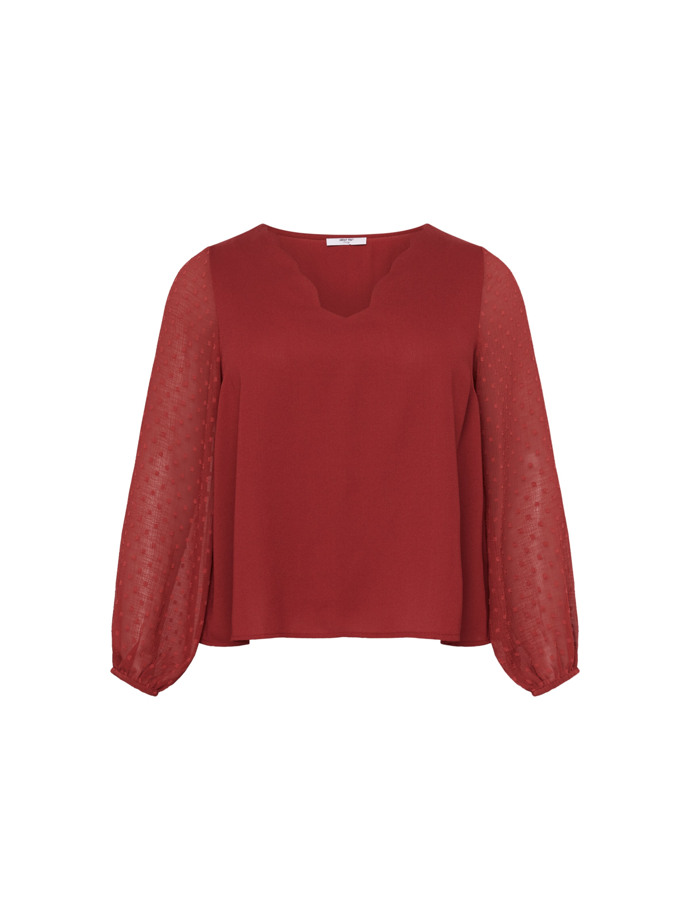 ABOUT YOU Curvy - Blusa 'Vivian' em vermelho: frente