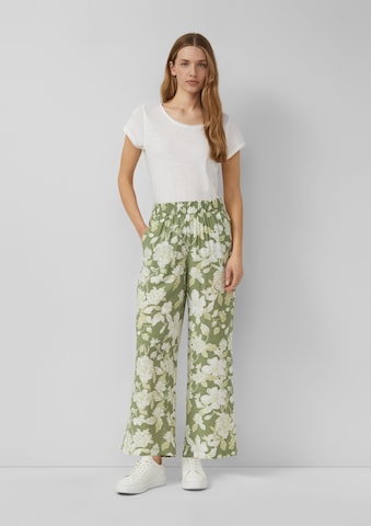 s.Oliver Wide leg Broek in Groen: voorkant