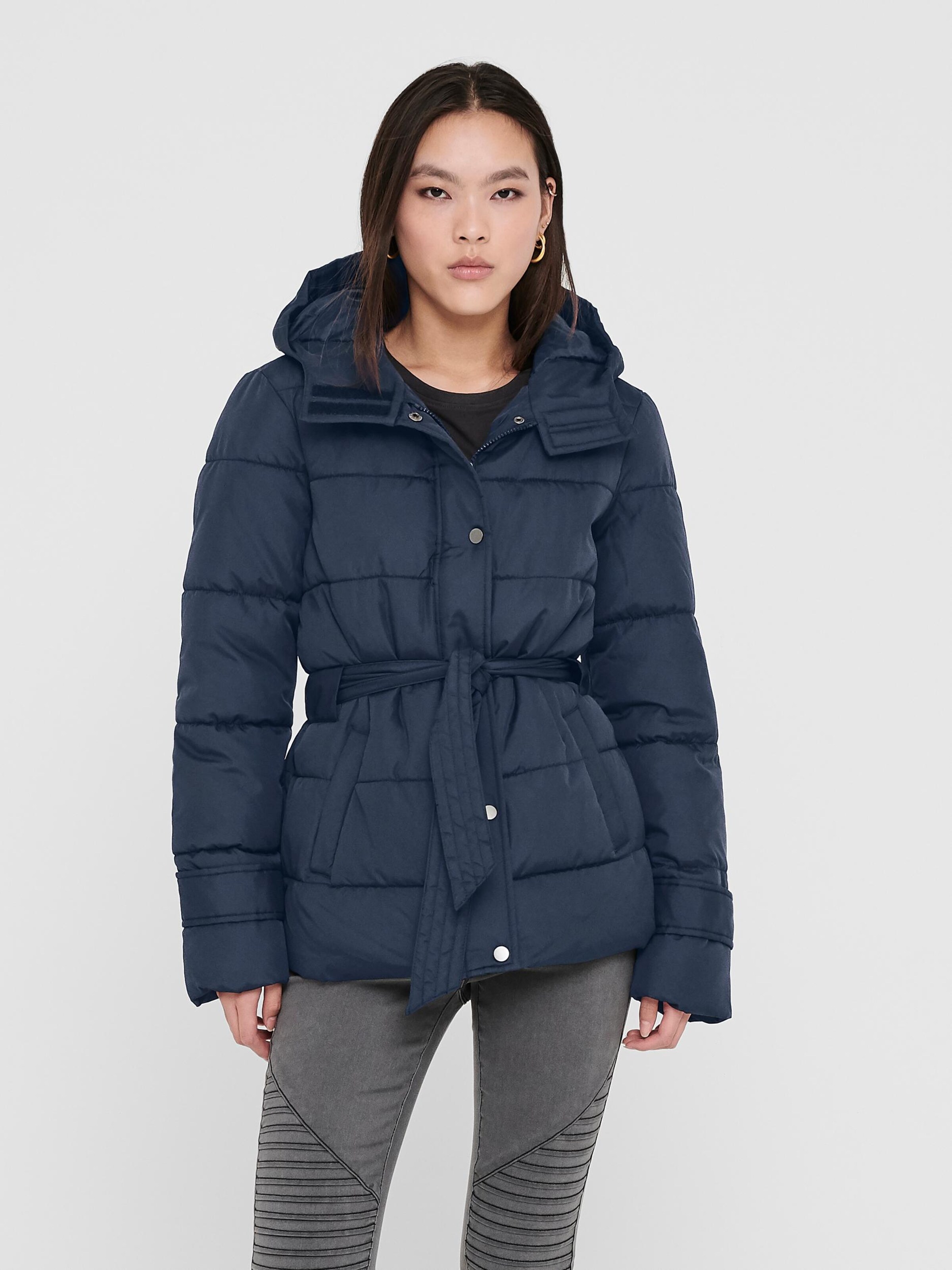 Womens navy blue winter on sale jacket