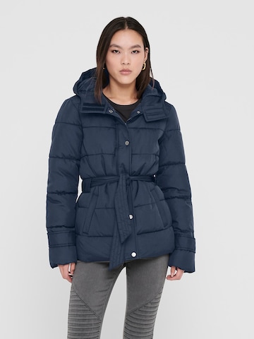 JDY Winter Jacket in Blue: front