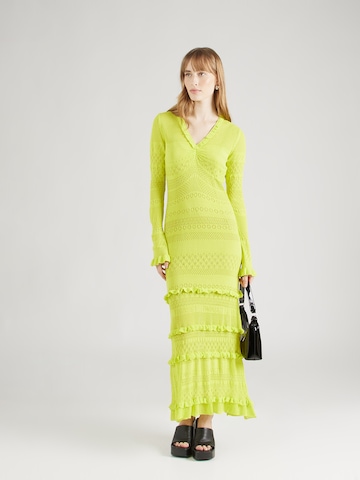 Twinset Knitted dress in Yellow: front