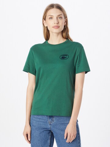 T-shirt LACOSTE en vert : devant