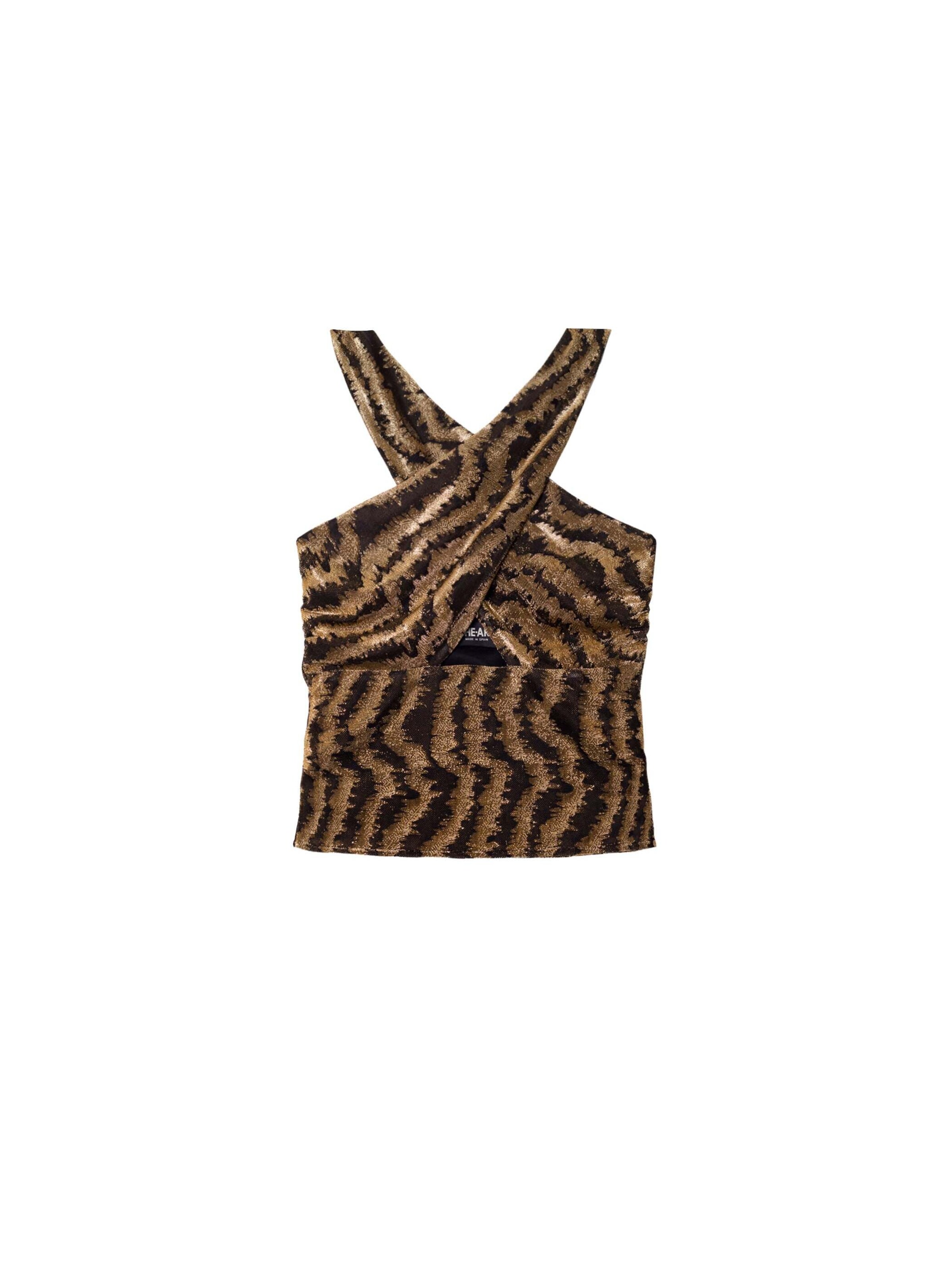 THE-ARE - Top en marrón: frente