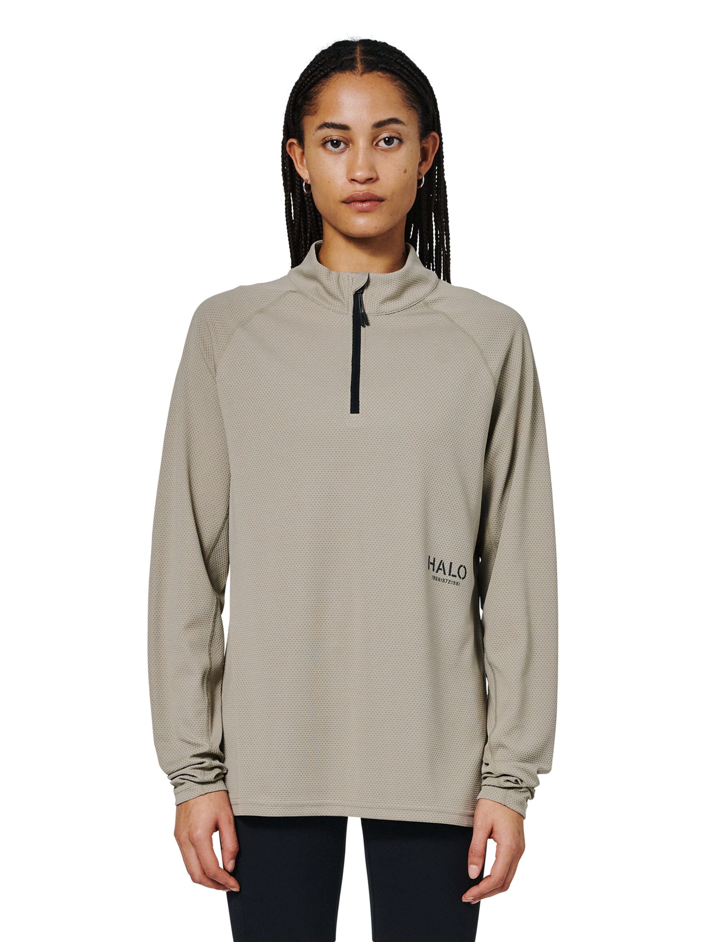 HALO Functioneel shirt in Beige: voorkant