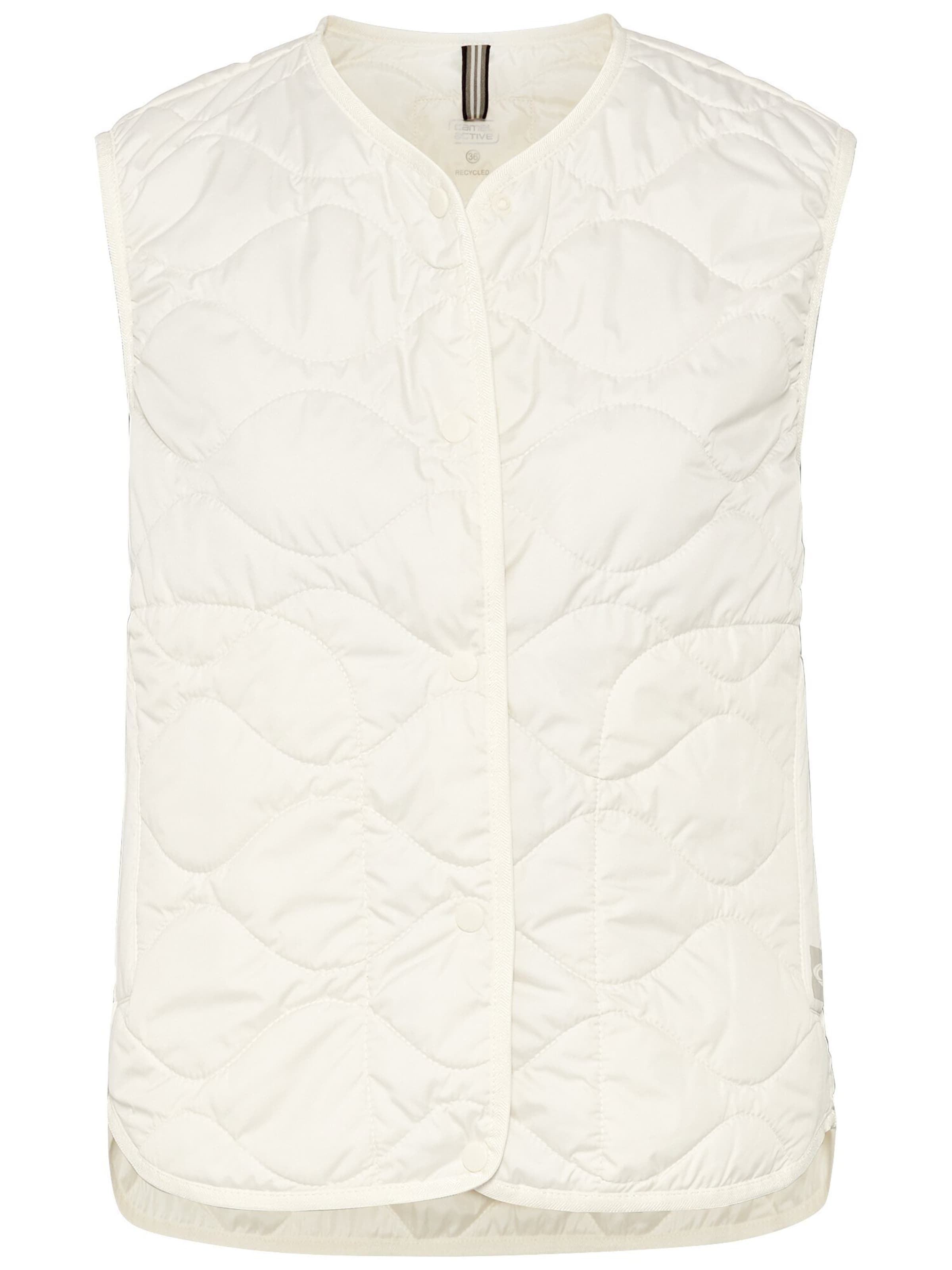 CAMEL ACTIVE Steppweste aus recyceltem Polyester in Weiß: Vorderseite