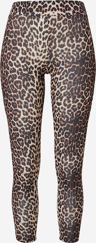 Hailys Skinny Leggingsit 'Le44on' värissä ruskea: etupuoli