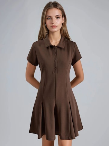 Busem Blousejurk in Bruin: voorkant