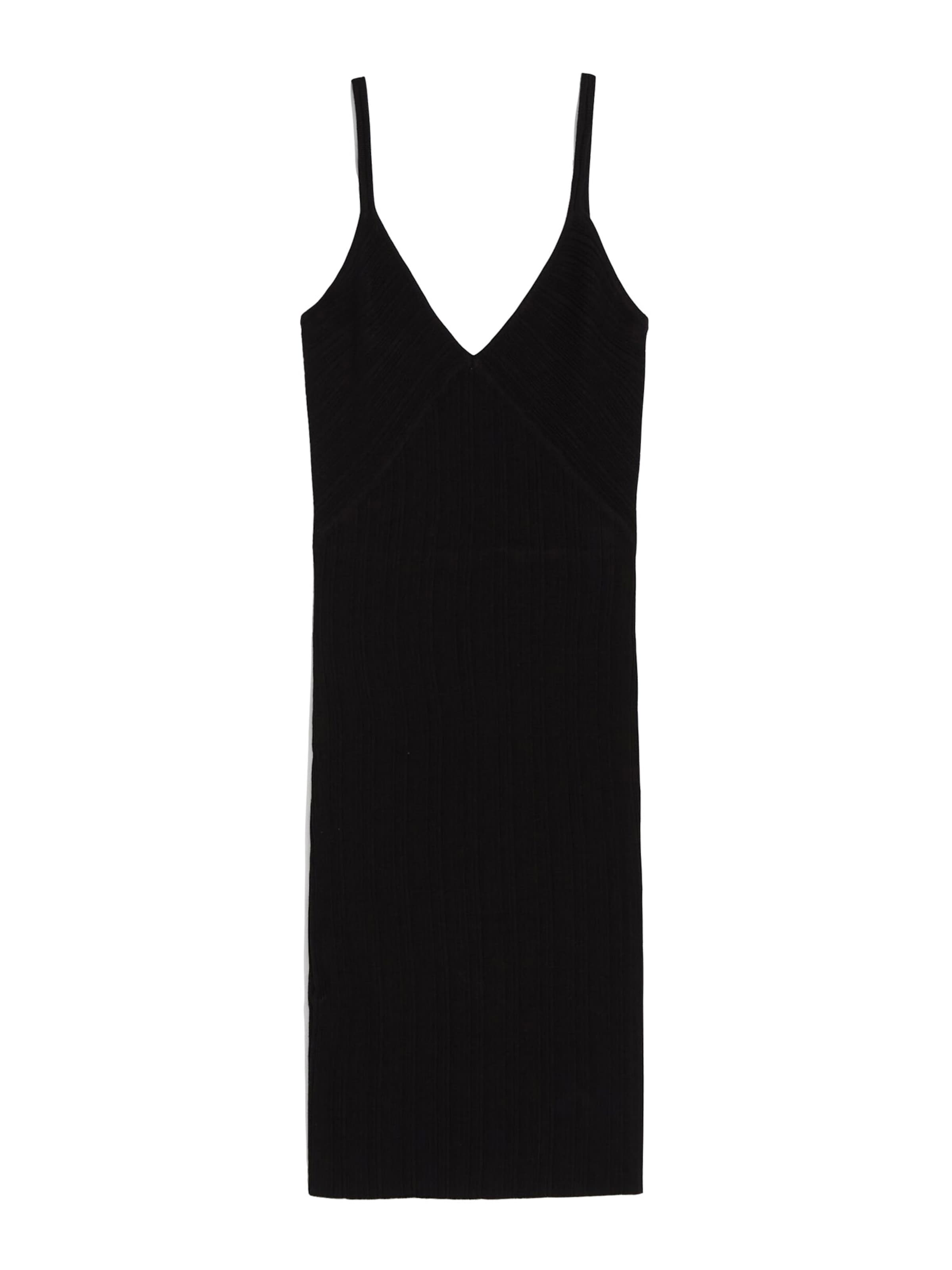 Rochie tricotat de la Bershka pe negru: față